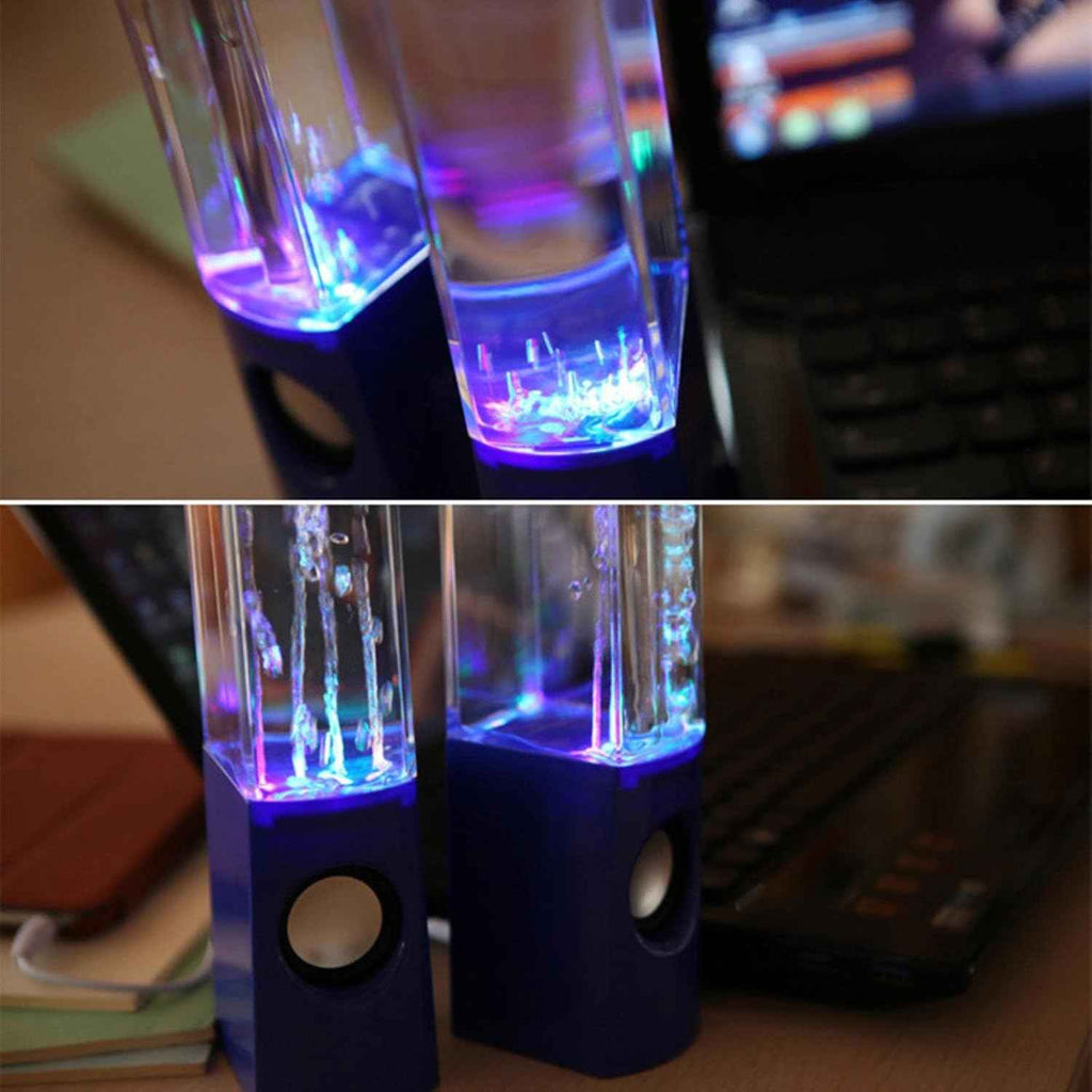 Water Dancing LED Speakers – Colorful Fountain Music Speaker with 3D Sound | USB Powered Portable Desktop Speaker (Random Color) Rs 1,395