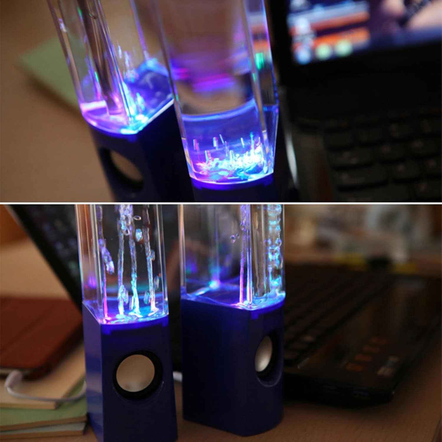Water Dancing LED Speakers – Colorful Fountain Music Speaker with 3D Sound | USB Powered Portable Desktop Speaker (Random Color) Rs 1,395