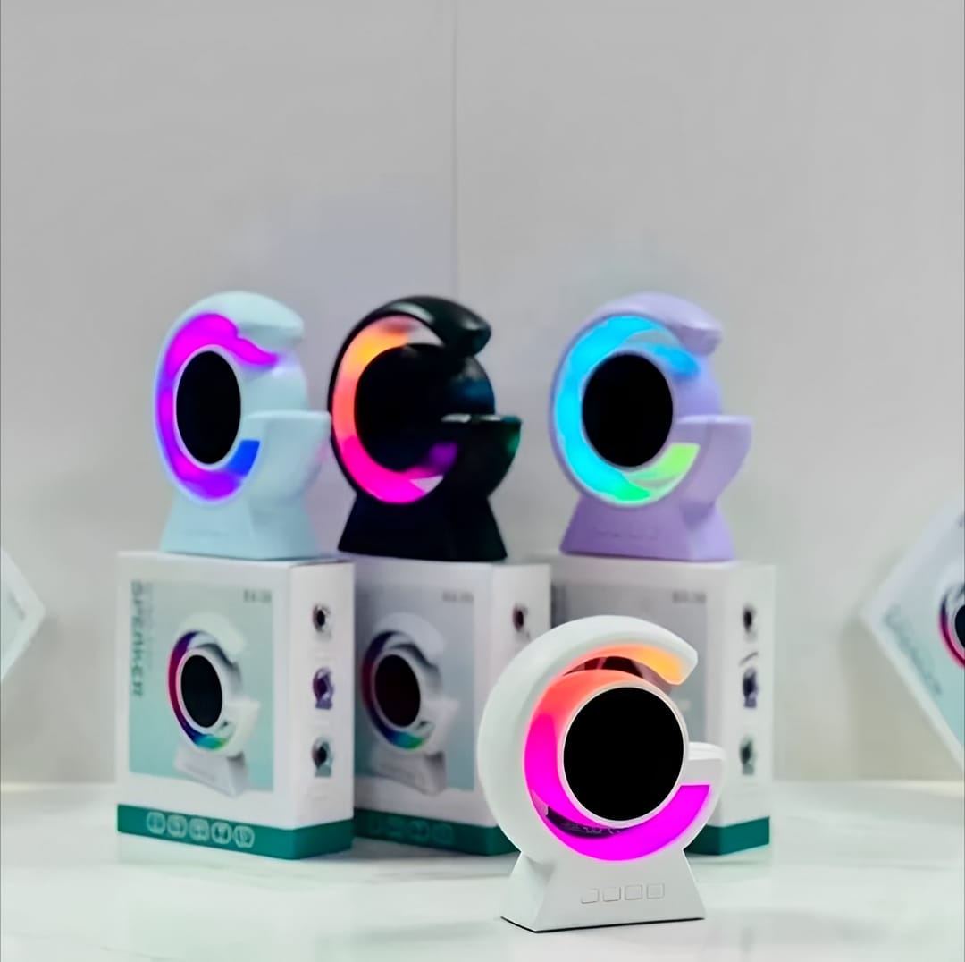 Mini G Bluetooth Speaker with Phone Holder, RGB Lights & Super Bass – 10-Hour Playtime Portable Wireless Speaker