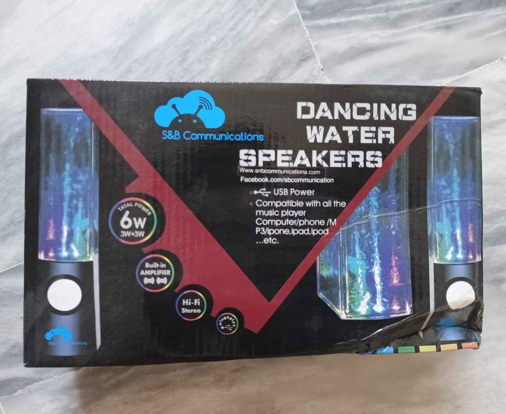 Water Dancing LED Speakers – Colorful Fountain Music Speaker with 3D Sound | USB Powered Portable Desktop Speaker (Random Color) Rs 1,395