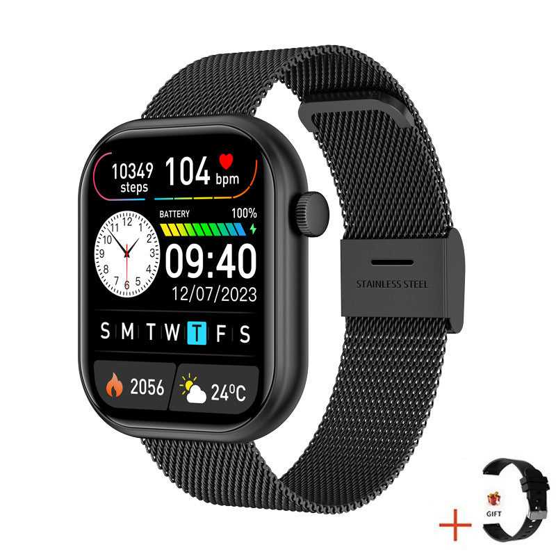 Large Screen 201 Sports G20 Smart Watch Bracelet displaying time, steps, and heart rate on a sleek black screen.