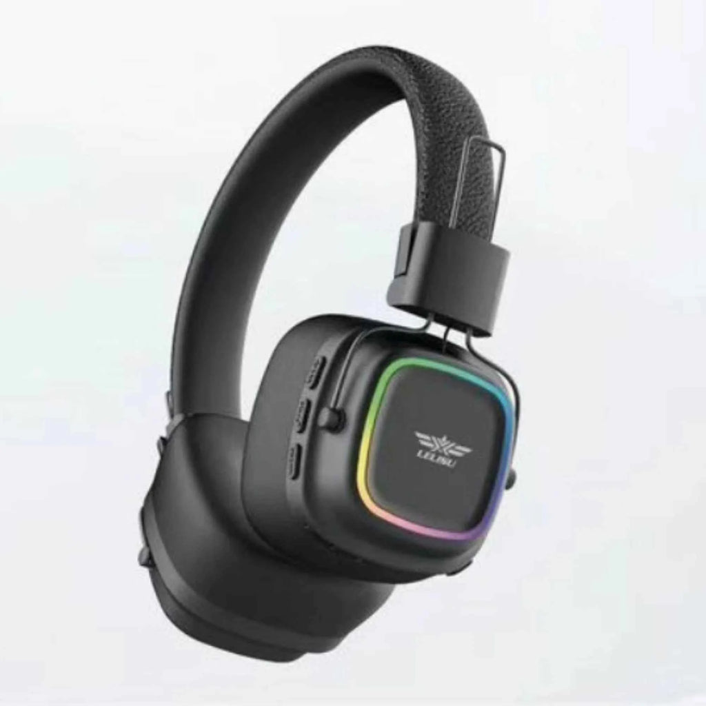 Lelisu LS-258 Wireless Stereo Headphones | Bluetooth 5.4 Over-Ear Headset with Type-C Charging & LED Lights
